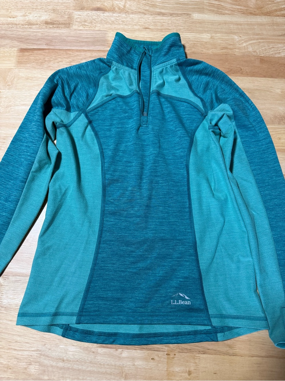 Girls L.L. Bean Quarter Zip Pullover Size Medium 10–12 Turquoise
